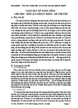 Sáng kiến kinh nghiệm Giáo dục kĩ năng sống cho học sinh qua hoạt động kể chuyện